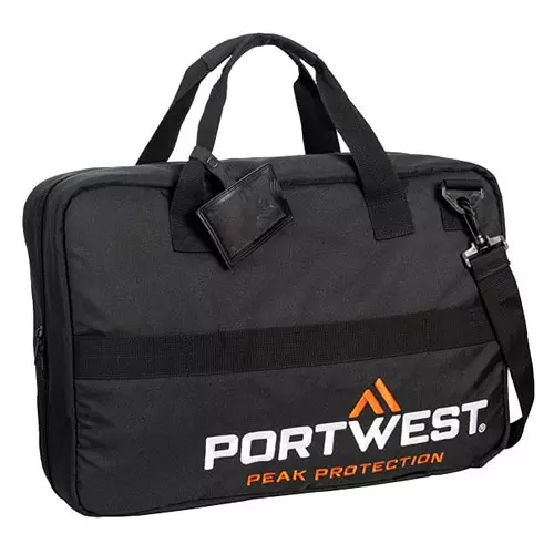 Portwest Glove Display Bag Regular Size Black Polyester Zipper Closure for Industrial Use, B930BKR