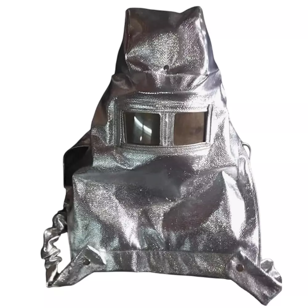 GENERIC Fire Proximity Suit 2-Layer Protection Aluminized Heat-Resistant Protective With IS-2745 Compliant Helmet Silver
