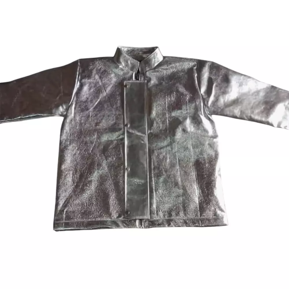 GENERIC Fire Proximity Suit 2-Layer Protection Aluminized Heat-Resistant Protective With IS-2745 Compliant Helmet Silver