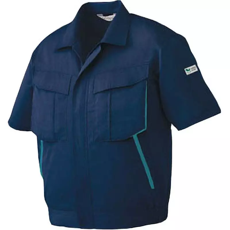MIDORI Spring/Summer ECO-Static Short Sleeve Blouson Navy 3L Size 128.0 cm Chest Circumference, RCS587UE3L