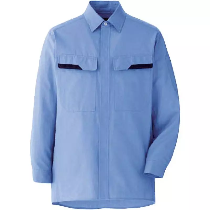 MIDORI Long Sleeve Shirt Light Blue 5L Size 134.0 cm Chest Circumference, VES2402UE5L
