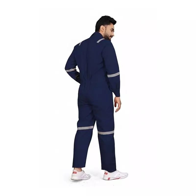 siddhivinayak-industrial-work-wear-with-reflective-tape-65-cotton-and-35-polyester-l-navy-blue