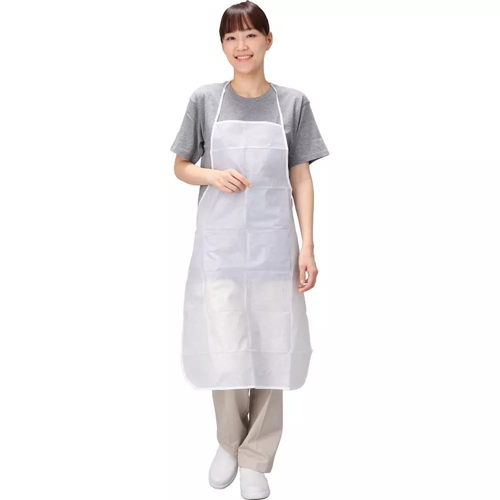 MonotaRO Non-Woven Apron Disposable Free Size, 40718309 (Pack of 2 Pcs)