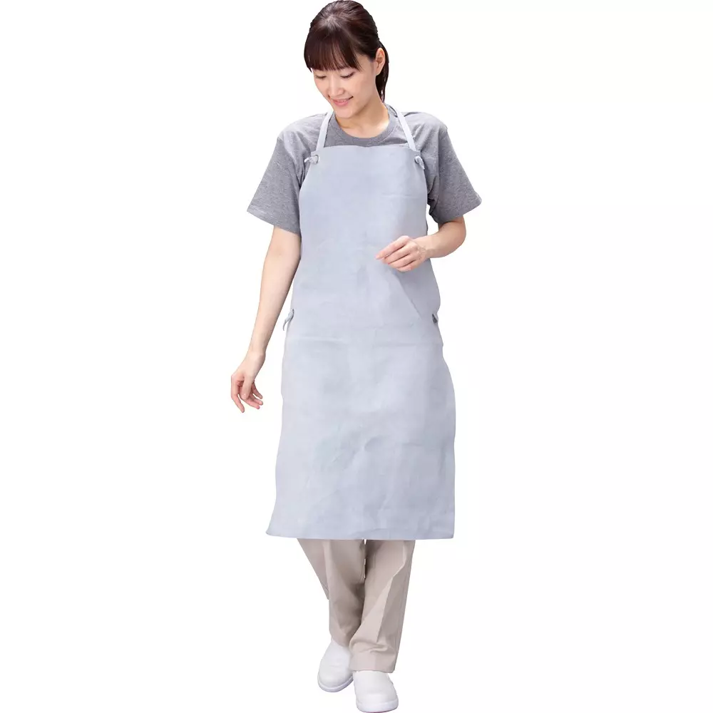 monotaro-split-cowhide-leather-welding-apron-gray-free-size-12126408