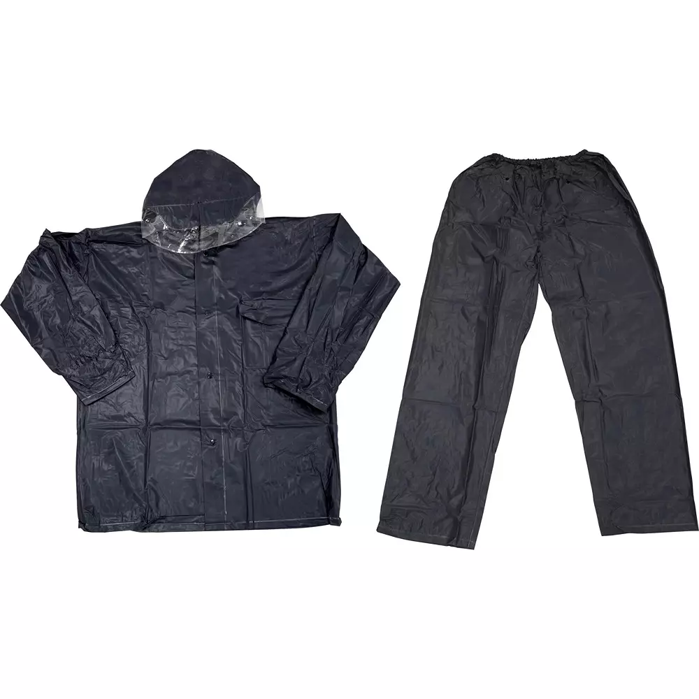 MonotaRO Rain Suit Pvc Navy LL Size, 47338508 (1 Kit)