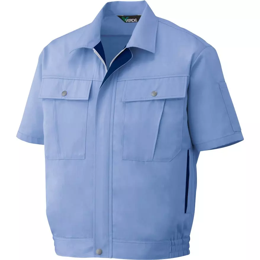 MIDORI Spring/Summer Gender Pair Short Sleeve Blouson Light Blue LL Size 122.0 cm Chest Circumference, GS563UELL