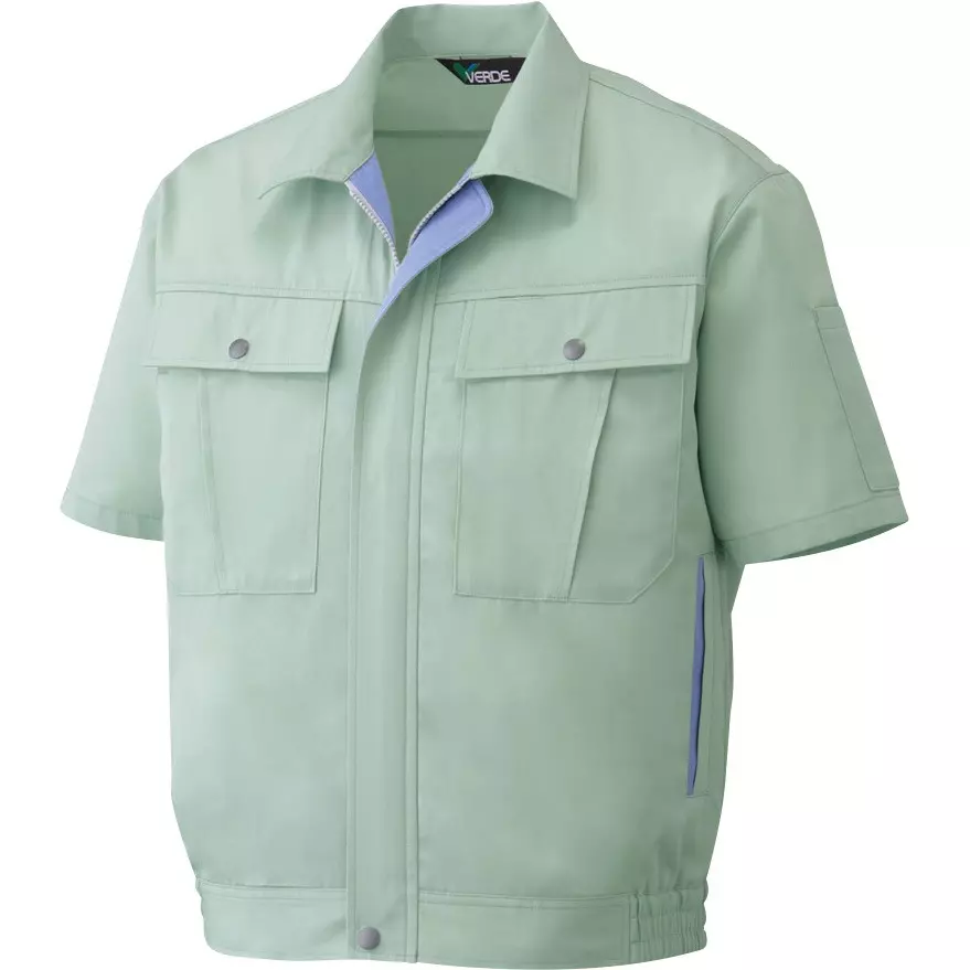 MIDORI Spring/Summer Gender Pair Short Sleeve Blouson Light Green LL Size 122.0 cm Chest Circumference, GS566UELL