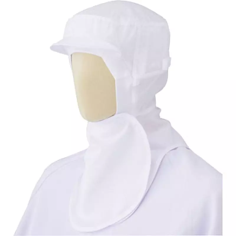 MIDORI Hood with Collar 66 cm Head Circumference White L Size, SH15W DAI