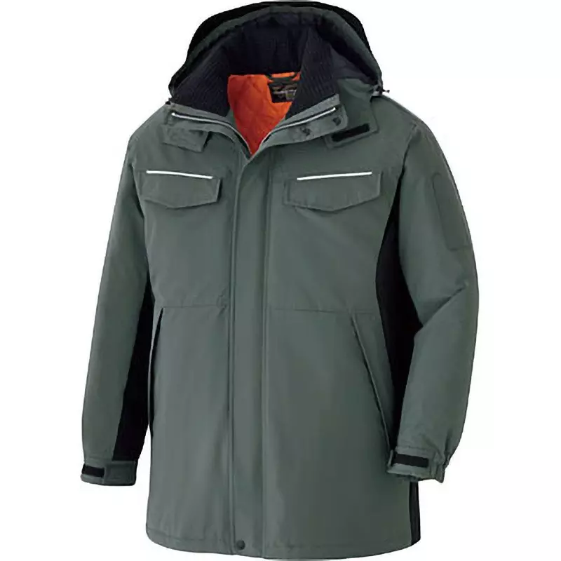 MIDORI Waterproof Coat 128 cm Chest Circumference Moss Greenxblack L Size, VE1046-UE-L