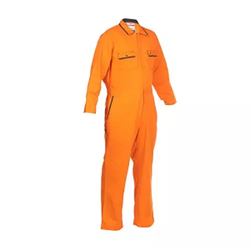 Karam PW2102 100% Cotton Twill Orange Safety Workwear With Pockets Size L