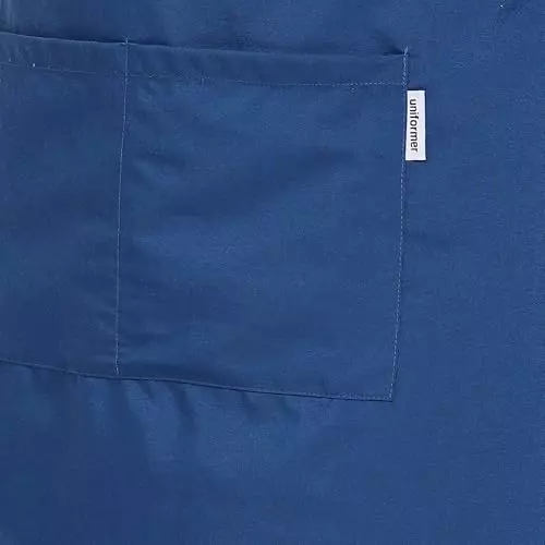 Uniformer Apron Blue Unisex Stylish Design Polycotton 2 Pockets for Chefs, Bakers & Home Cooks Use, (Pack of 12 Pcs)