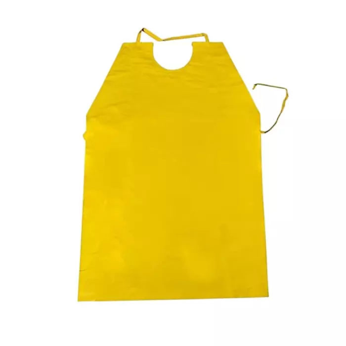 ANGELSAFE PVC Safety Apron Free Size Yellow Color Acid & Chemical Resistant for Multipurpose Usage (Pack of 5)
