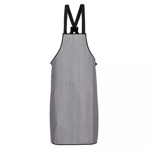 Portwest Bib Apron Regular Size Grey Polyester Regular Fit Zipper Closure for Industrial Use, CR01GRR