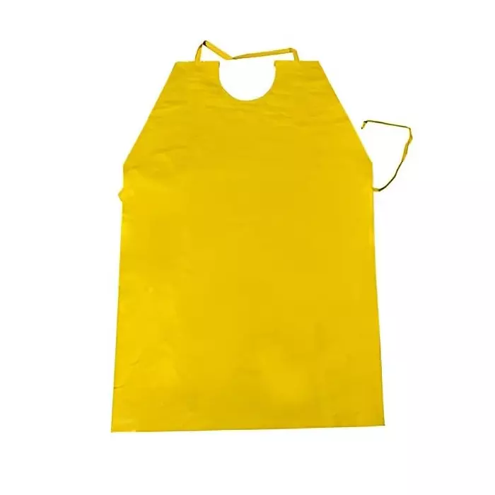 BEGGOSAFE Safety Aprons PVC Material Free Size Adult Age Range Yellow Color (Pack of 5 Pcs)