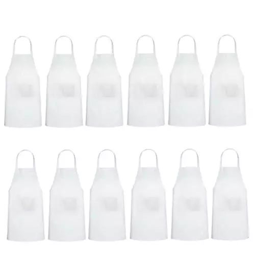 Uniformer Apron Unisex Stylish Design Polycotton 2 Pockets for Chefs, Bakers & Home Cooks Use, (Pack of 12 Pcs)
