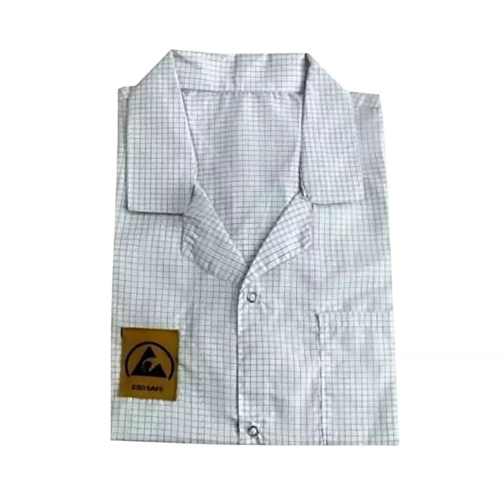 GLOBALSS ESD Apron 98% Polyester, 2% Conductive Yarn Blue Large