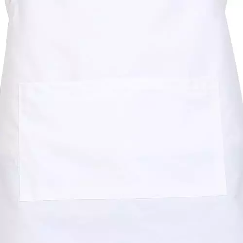 Uniformer Apron White Unisex Stylish Design Polycotton 2 Pockets for Chefs, Bakers & Home Cooks Use