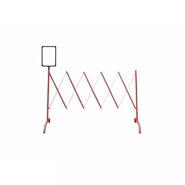 RS PRO Red & White Steel Extendable Barrier Model No 6250970