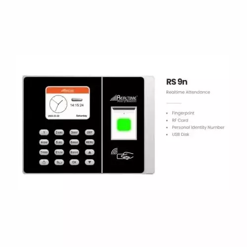 Realtime RS 9N Attendance Machine with Access Control System 9 V Adapter