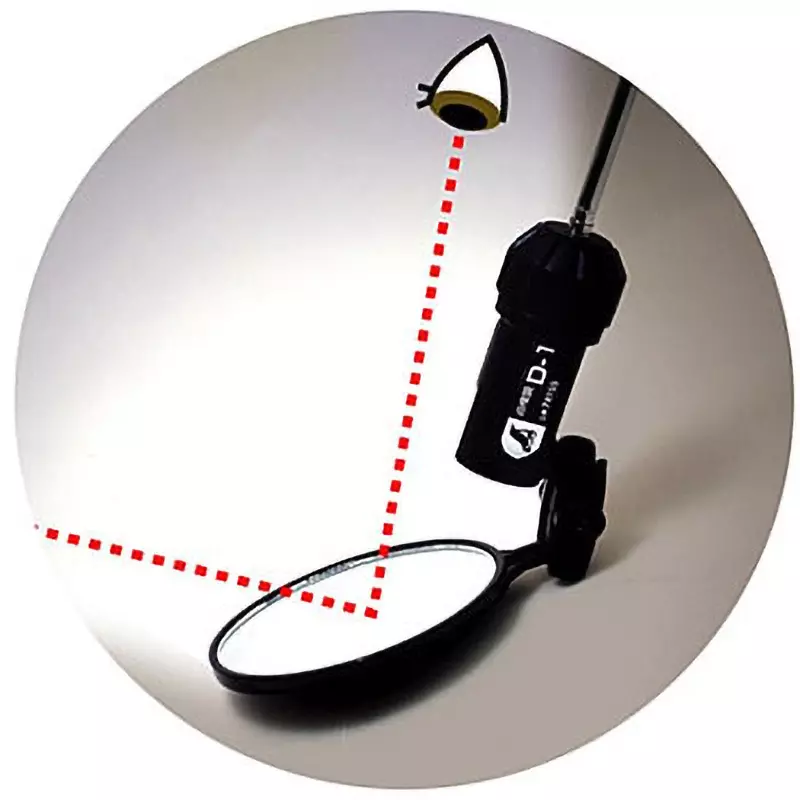 Shinwa Rules Round Shape Inspection Mirror with Light Φ60 mm Dimension, 74155