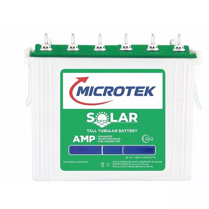 Microtek C-10 Tubular Solar Battery 200 Ah Battery Capacity Floor & Surface Mounted for Home & Office, MS200003624TT NEW