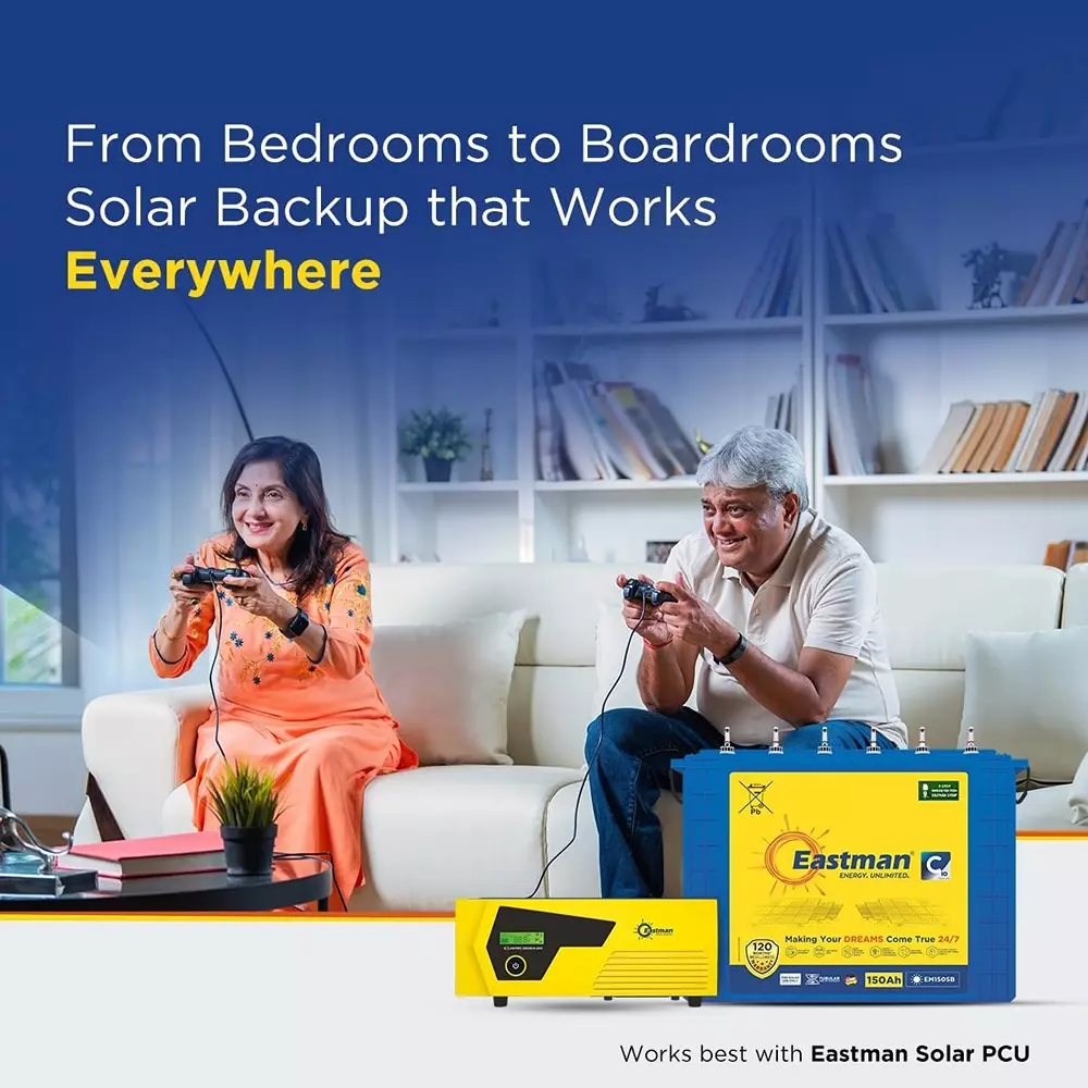 Eastman Regular Series 12 V 150 Ah Solar Tubular Battery, EM150SB