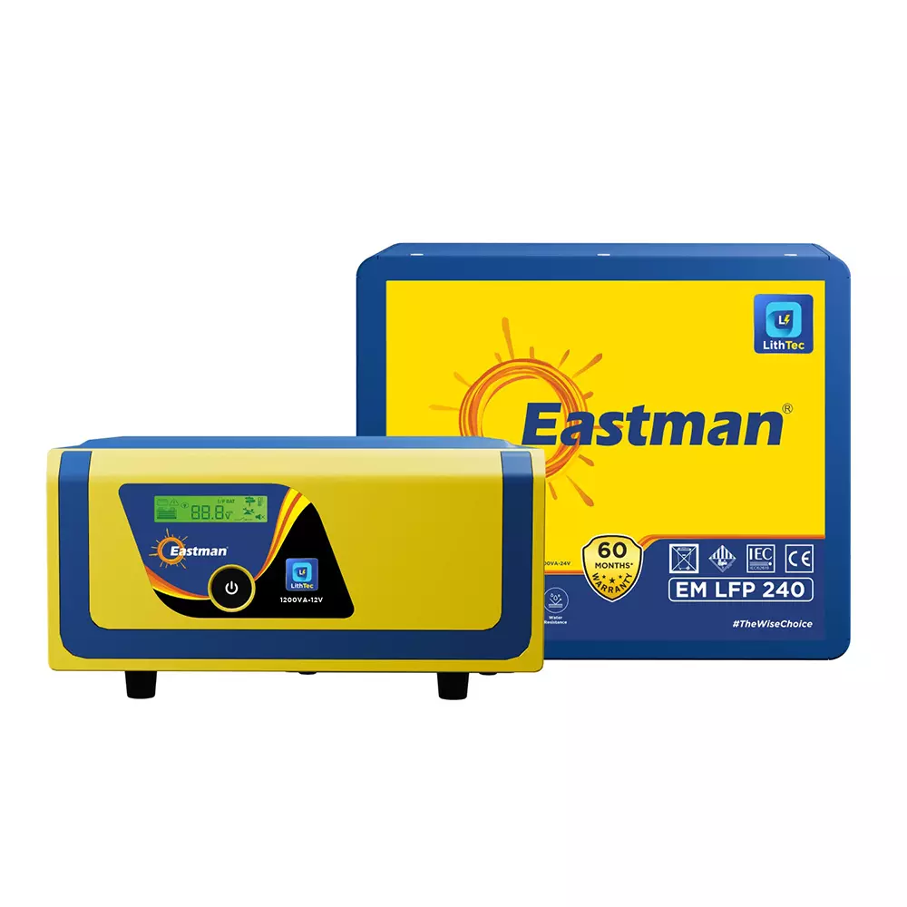 Eastman HUPS + Inverter Battery 12 V Lithium Iron, EM-LFP-160 (Combo Pack)