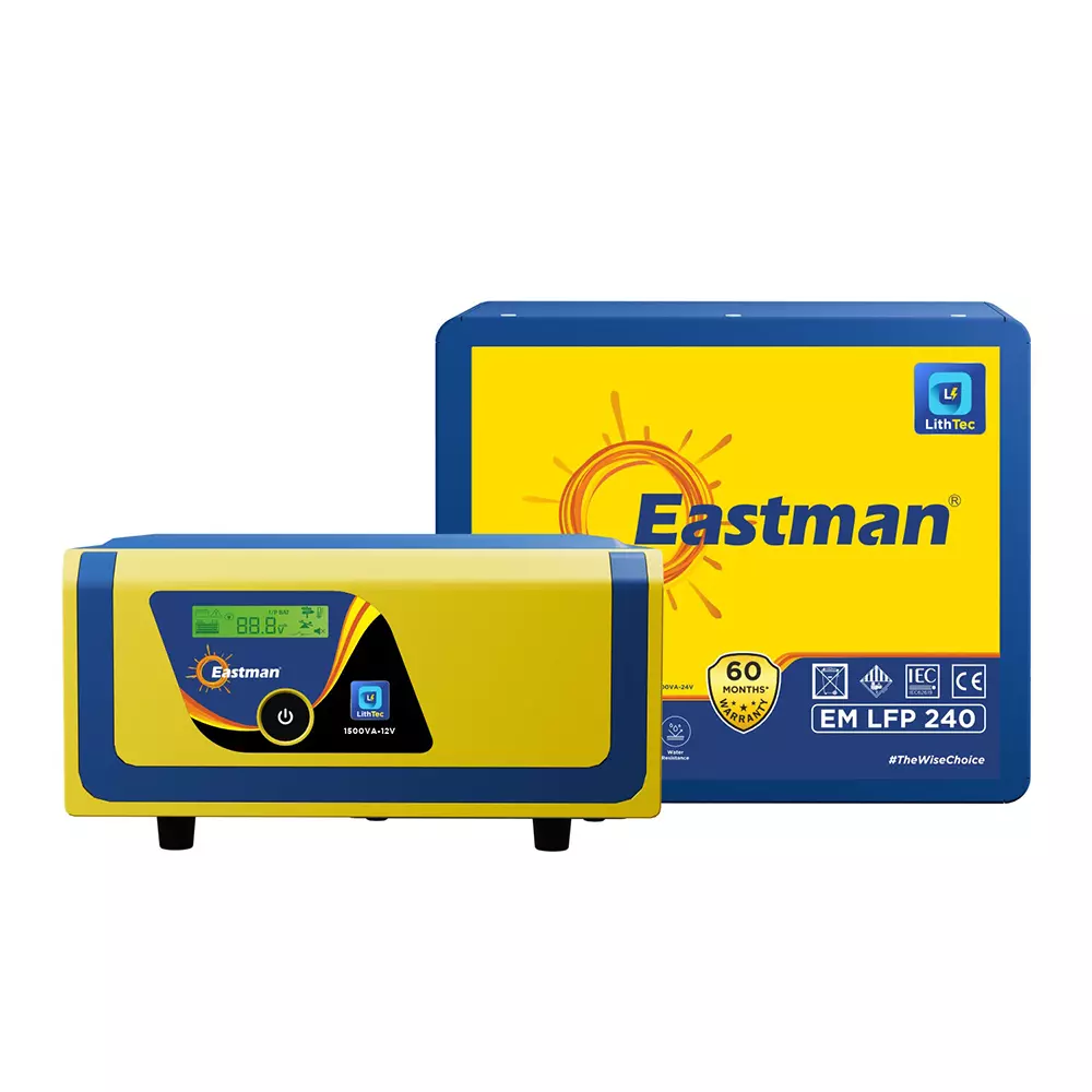 Eastman HUPS + Inverter Battery 1500+150 Capacity 12 V Lithium Iron, EM-LFP-240