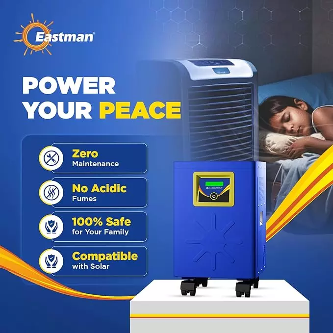 Eastman 1000 VA Plug and Play Solar Inverter with 150 Ah Lithium Battery, Solar Access 1000-12.8V