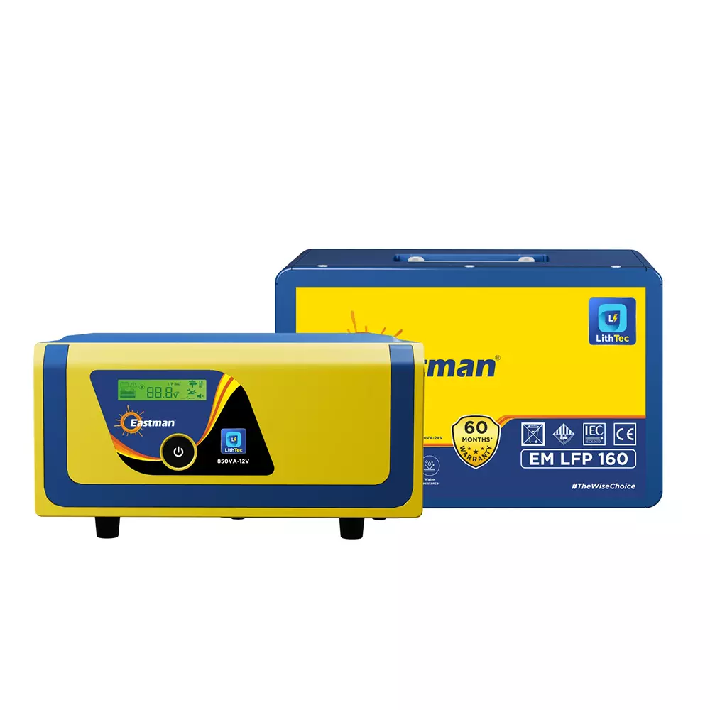 Eastman HUPS + Inverter Battery 850+100 Capacity 12 V Lithium Iron, EM-LFP-160