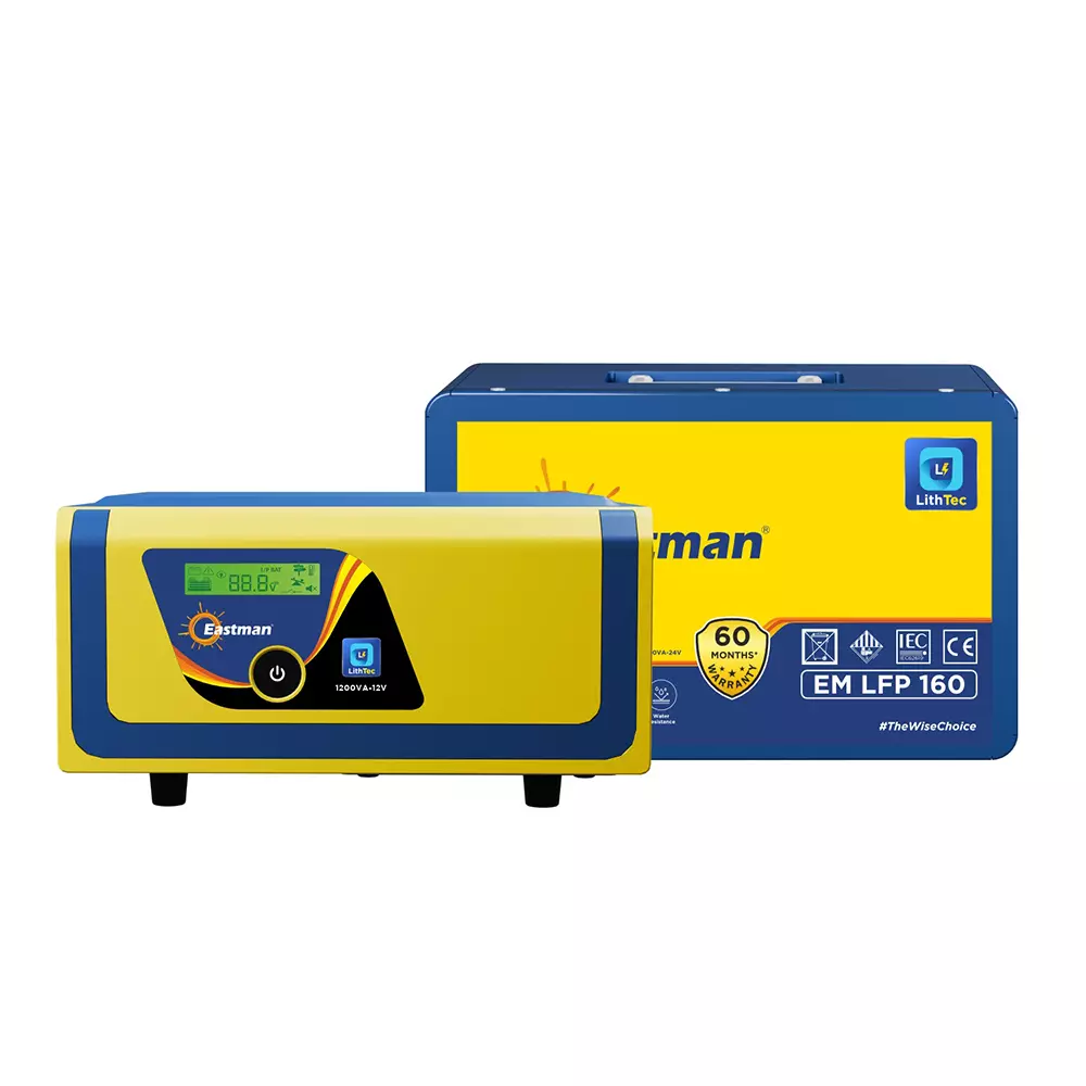 Eastman HUPS Lith Tech Combo 1200VA/12V Inverter with 100Ah Lithium Battery, EM-LFP-160