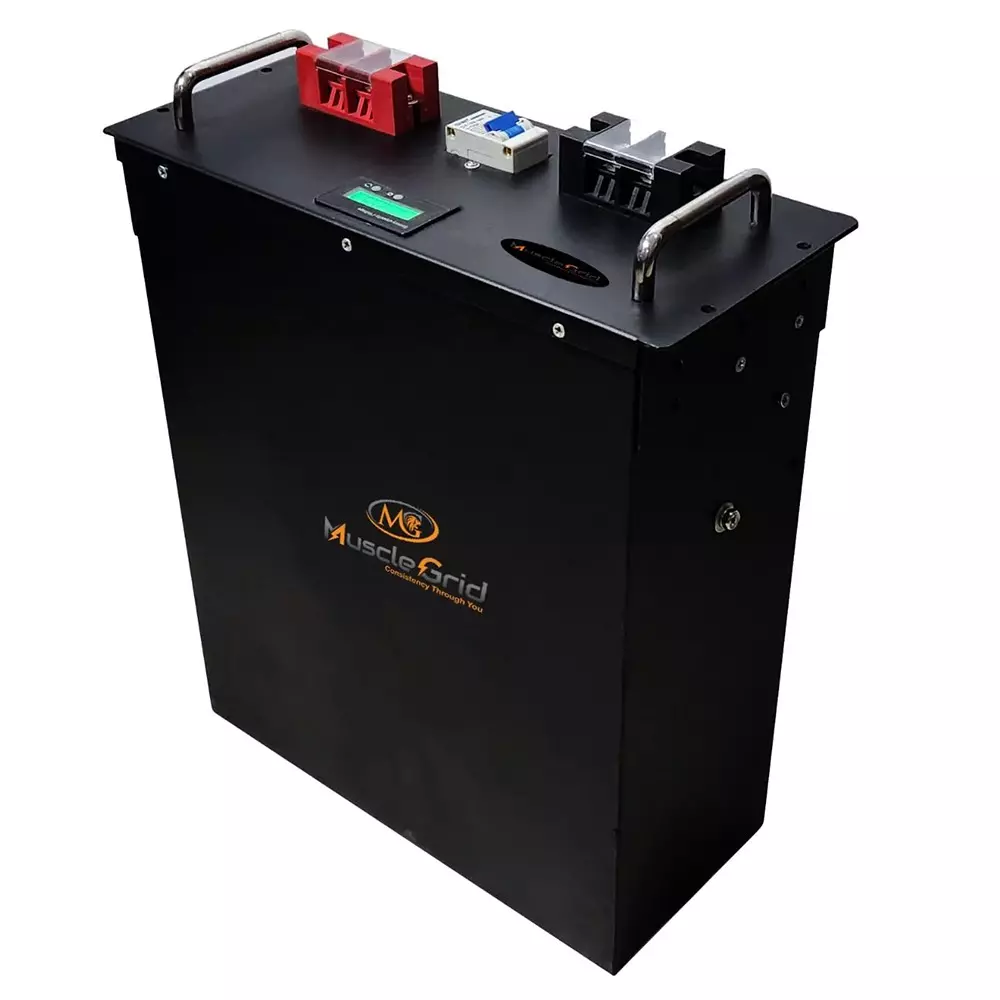 MuscleGrid Lithium Solar Inverter Battery Heavy Duty Commercial Grade 120 Ah and 24 V
