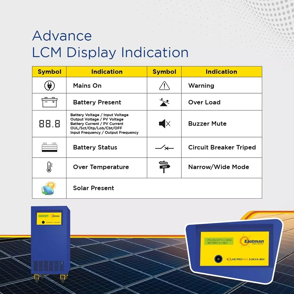 Eastman Solar Inverter 96 V 5500 VA Pro-max Series