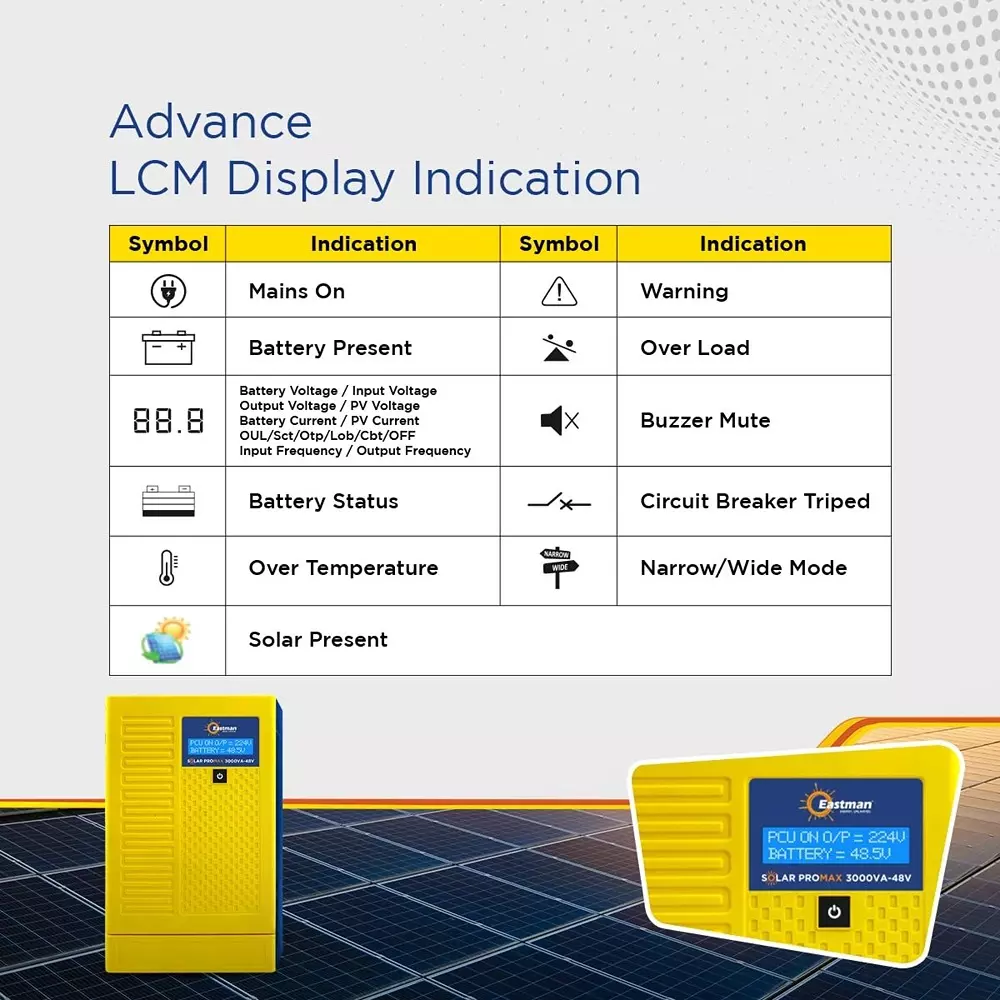 Eastman Solar Inverter 48 V 3000 VA Pro-max Series