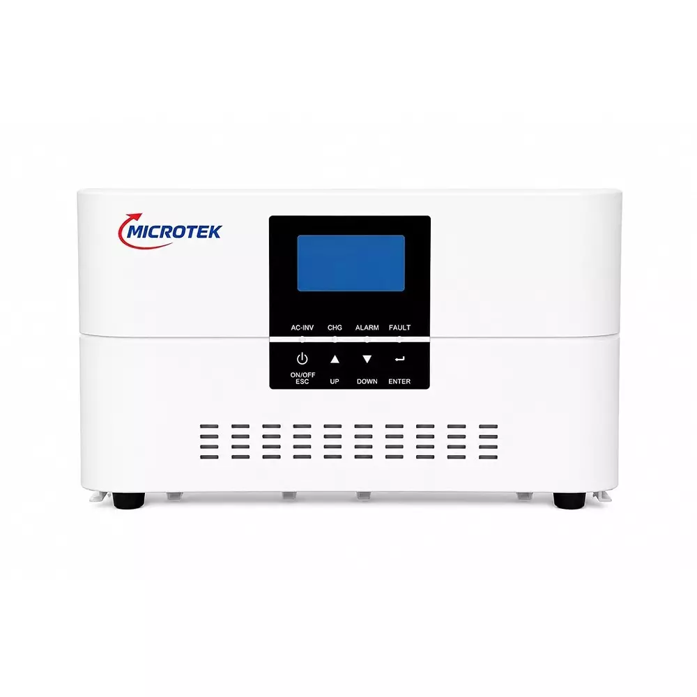 microtek-solar-pcu-inverter-with-lithium-battery-combo-256-kwh-battery-energy-prismatic-lifepo4-battery-cell-type-3000-va-inverter-capacity-24-v-nominal-battery-voltage-pure-sine-wave-with-mppt-technology-899-072-2501-899-ba1-1025
