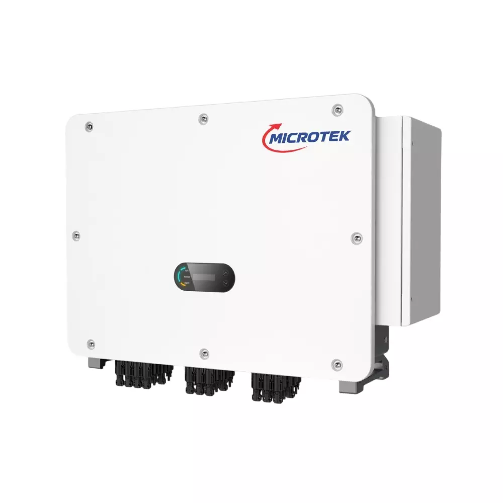 Microtek Solar Grid Tie Inverter 100 kW White 3 Phase Wall Mounted Pure Sine Wave for Home, Office, 899-441-1003