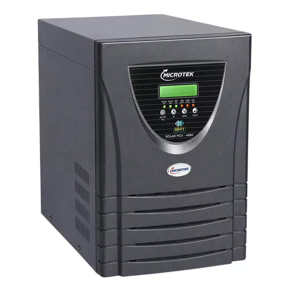 Microtek Solar PCU Inverter 4375 VA Capacity 48 V Nominal Battery Voltage Pure Sine Wave, SOLAR PCU 4560