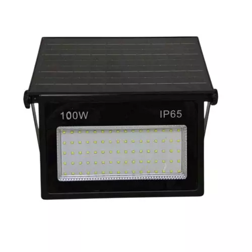 SCUBE Emerald Series Int 100 W Solar LED Flood Light 5 V/8 W Monocrystalline Panel 6500K Cool White IP65 Rating