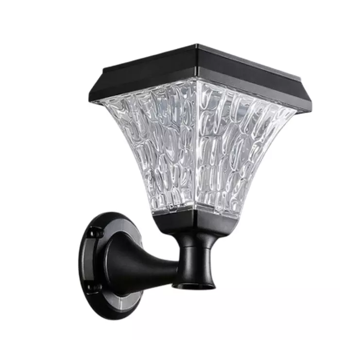 Scube Type 1 Solar Wall Clamp Light 10 W Power Black & White Wall Mounted ABS for Outdoor Use