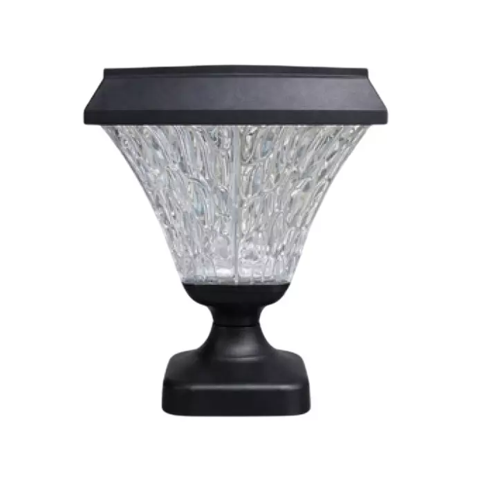 Scube Type 1 Solar Garden Pillar Light 10 W Power Black & White ABS for Outdoor Use