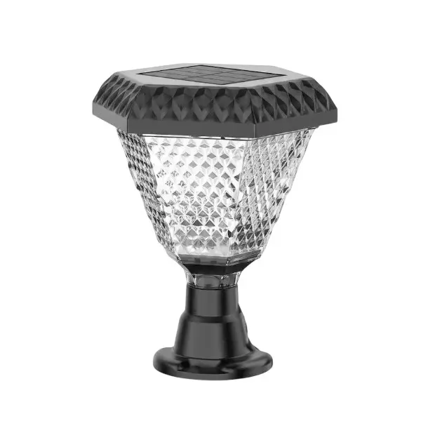 Eco Solar 200 W Solar Gate Light Hexagon Shape 3.2 V Battery 3 Amp Current 6 W Panel ABS Plastic White 6000K, ML-TWIX