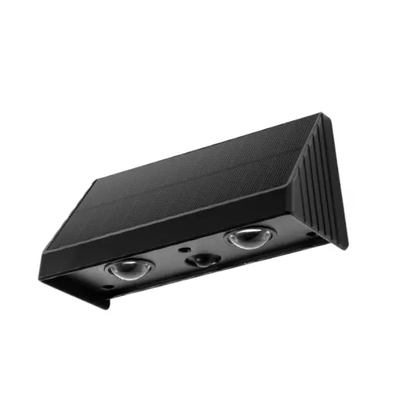 Scube Solar Wall Light 10 W Power Black Wall Mounted ABS for Outdoor Use, YH0615