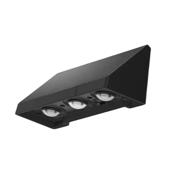 Scube Solar Wall Light 15 W Power Black Wall Mounted ABS for Outdoor Use, YH0624