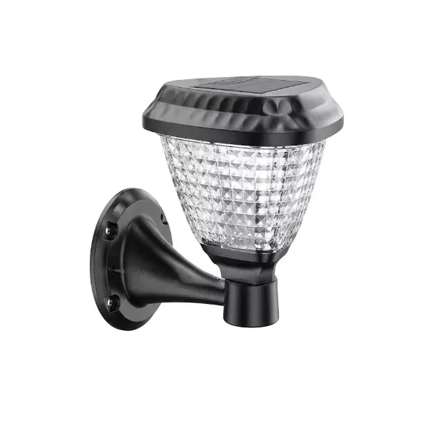 Eco Solar 200 W Solar Wall Light Triangle Shape 3.2 V Battery 3 Amp Current 6 W Panel ABS Plastic White 6000K, ML-TWIX