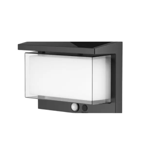 Scube Solar Wall Light 10 W Power Black & White Wall Mounted ABS for Outdoor Use, YH0632