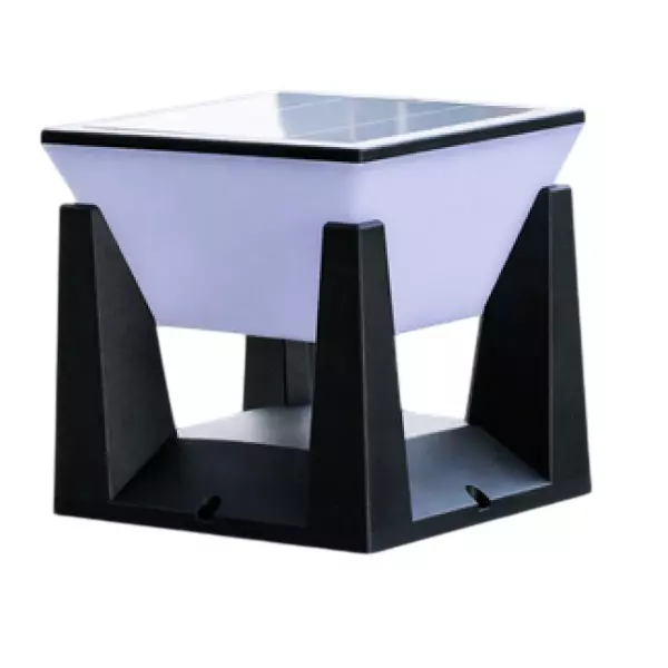 Scube Solar Column Light 5 W Power Black & White ABS for Outdoor Use
