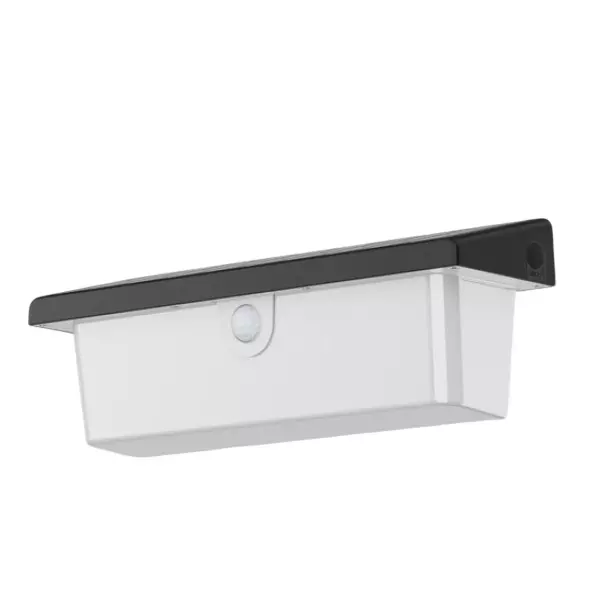 Scube Solar Wall Light 10 W Power Black & White Wall Mounted ABS for Outdoor Use, YH0617