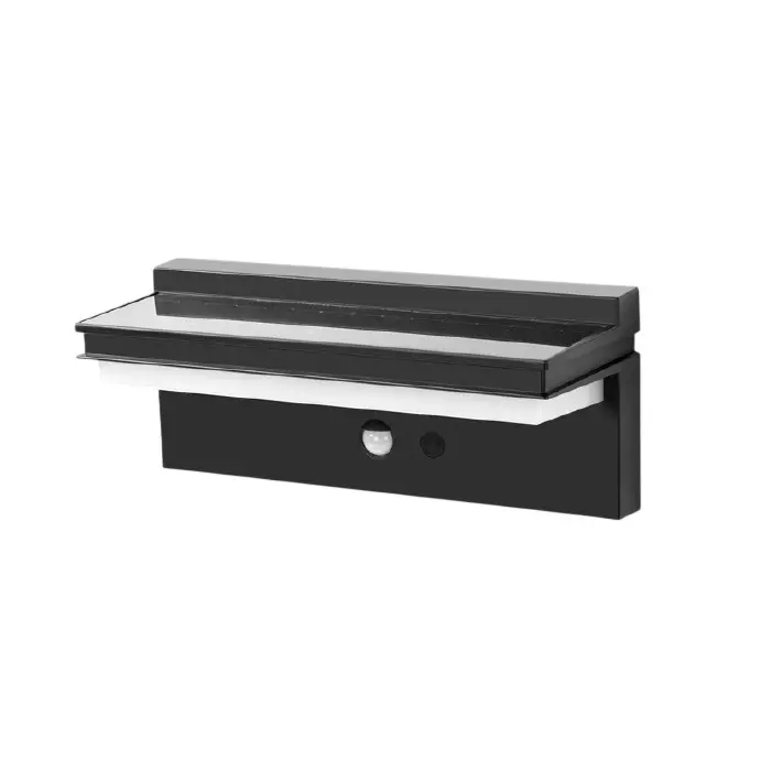 Scube Solar Wall Light 10 W Power Black Wall Mounted ABS for Outdoor Use, YH0631