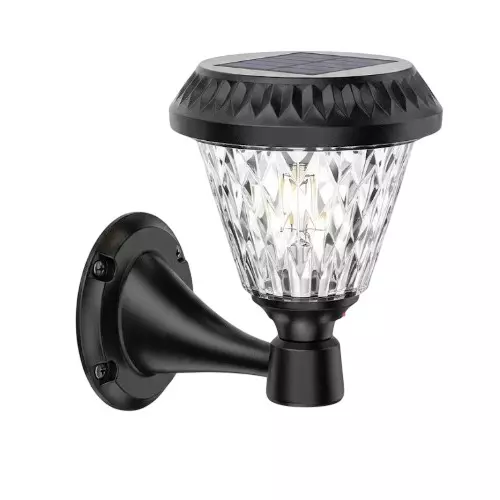 Eco Solar 200 W Solar Wall Light Circle Shape 3.2 V Battery 3 Amp Current 6 W Panel ABS Plastic White 6000K, ML-TWIX