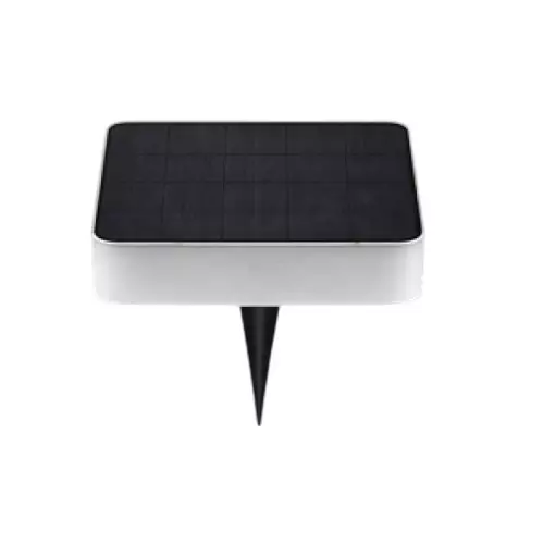 Scube Solar Deck Light 3 W Power Square Black & White ABS for Outdoor Use